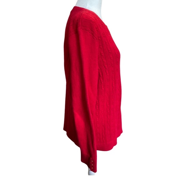 Talbots classic red cardigan PXL - Picture 2 of 5